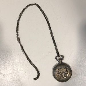 Pocket watch / Owl clock necklace